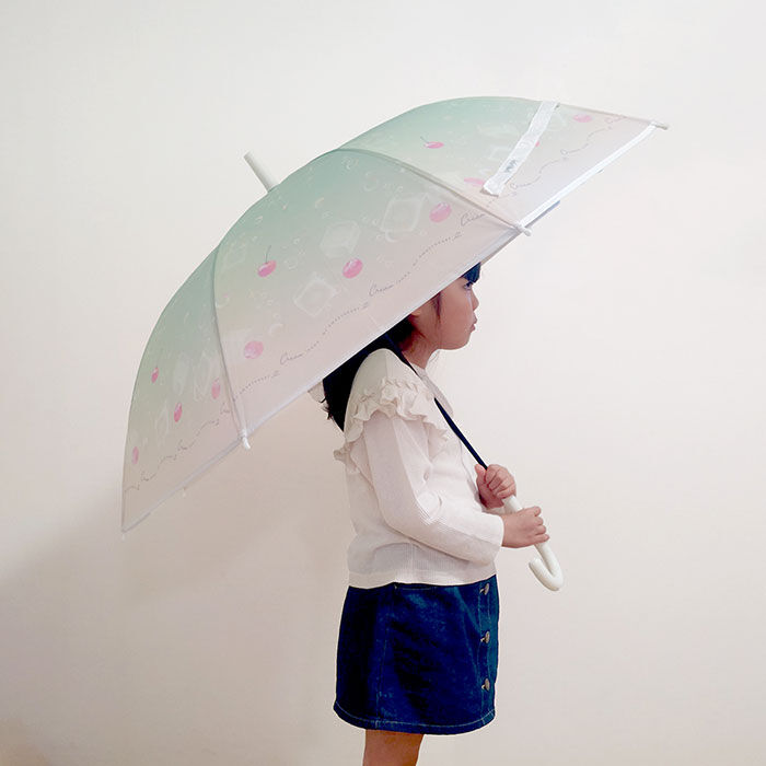 BACKYARD FAMILY「傘 キッズ 女の子 55cm 通販 長傘 ジャンプ ビニール傘 ジャンプ傘 雨傘 かさ カサ」|傘|