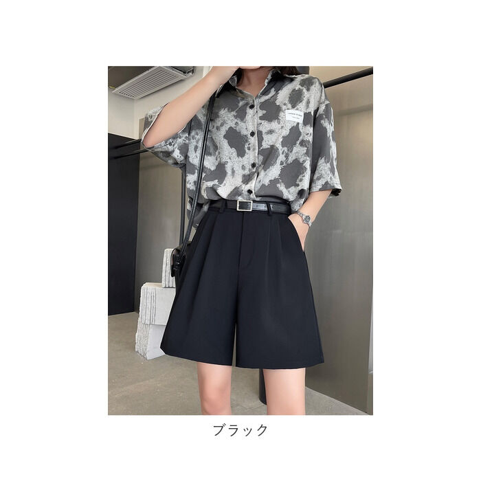 BACKYARD FAMILY「ハーフパンツ ボトムス レディース 通販 ショートパンツ おしゃれ きれいめ タックパンツ」|その他|