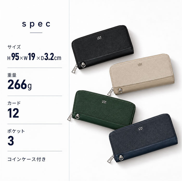BACKYARD FAMILY「LRM 財布 CMO-1223 通販 長財布 レディース メンズ ラウンドファスナー ウォレット」|財布|