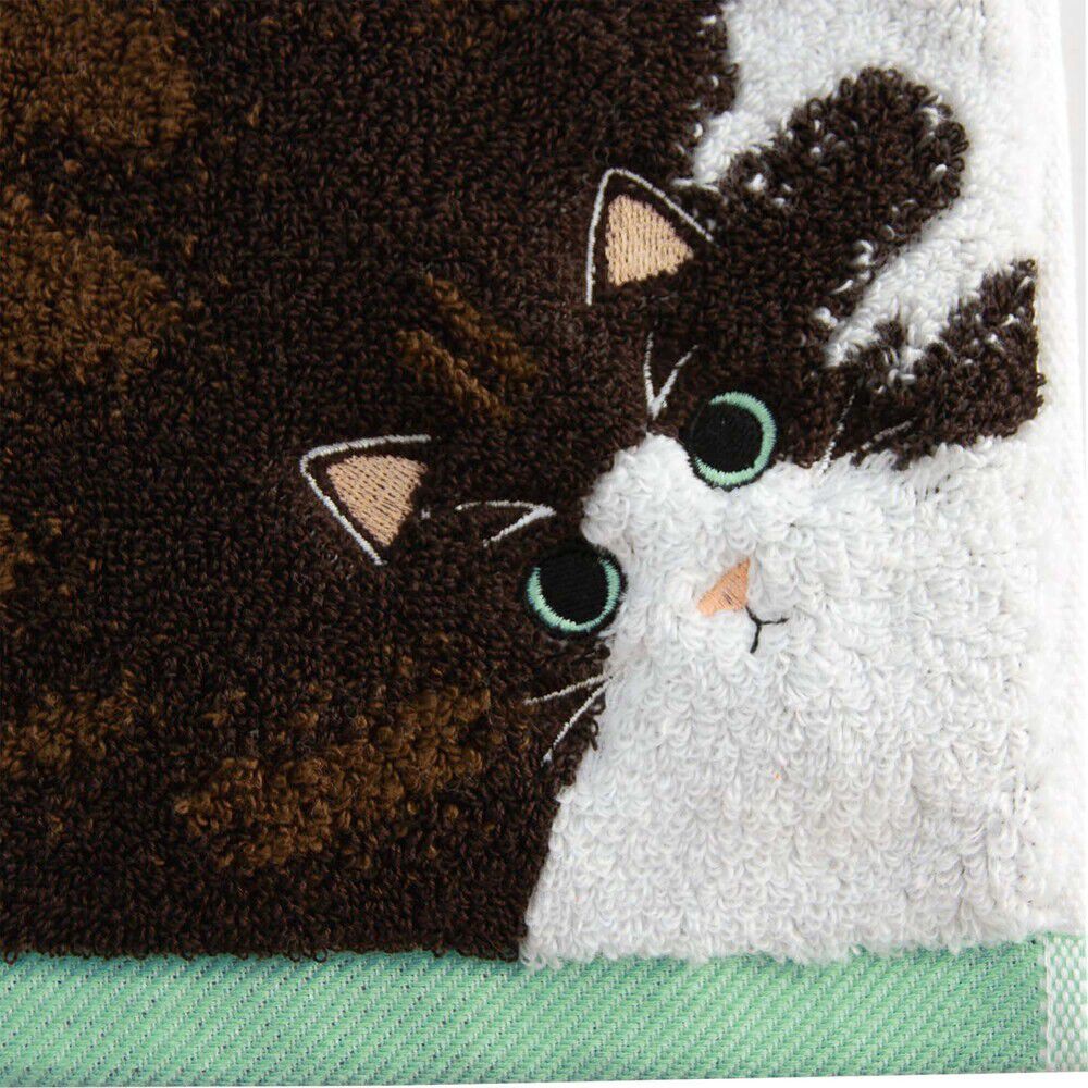 BACKYARD FAMILY「今治フェイスタオル 通販 ロングフェイスタオル ミニバスタオル 猫グッズ かわいい猫柄タオル」|タオル|ブラウン5