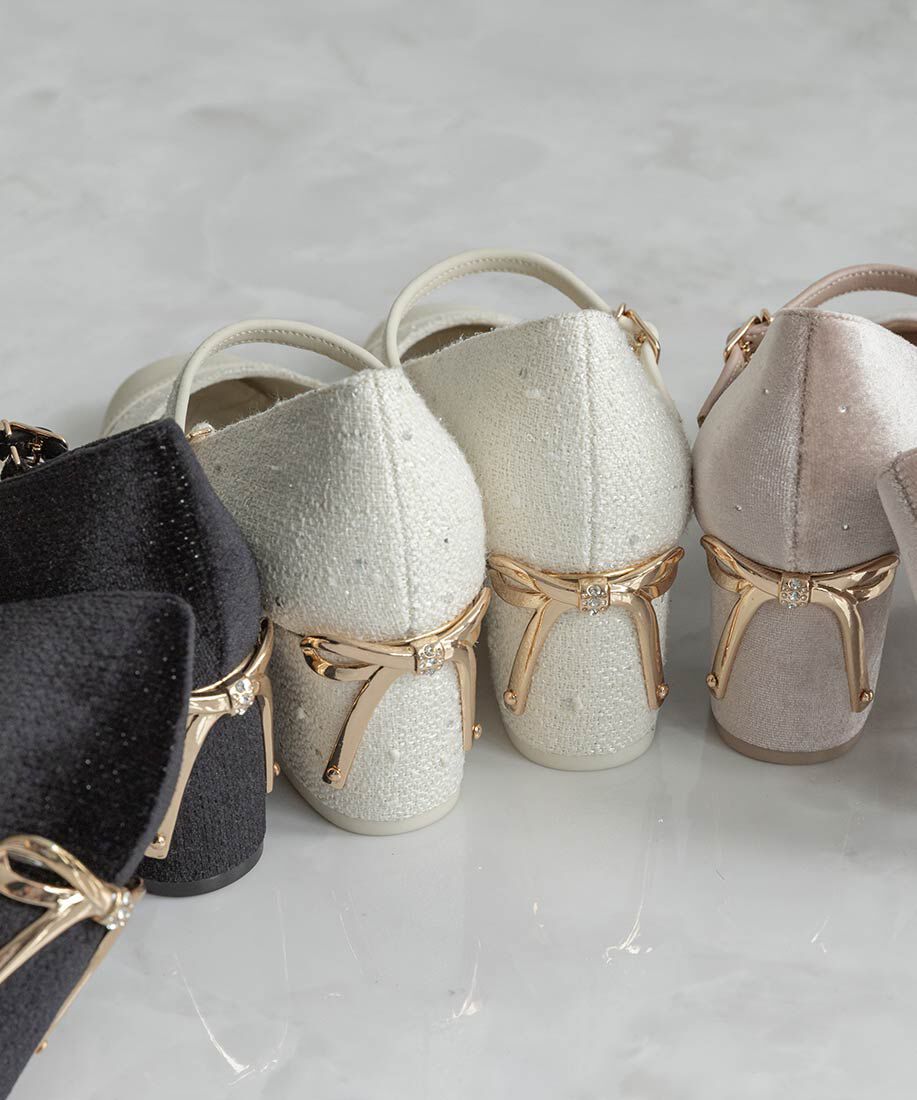  「【Ribbon Collection】バックリボンストラップパンプス」|パンプス|