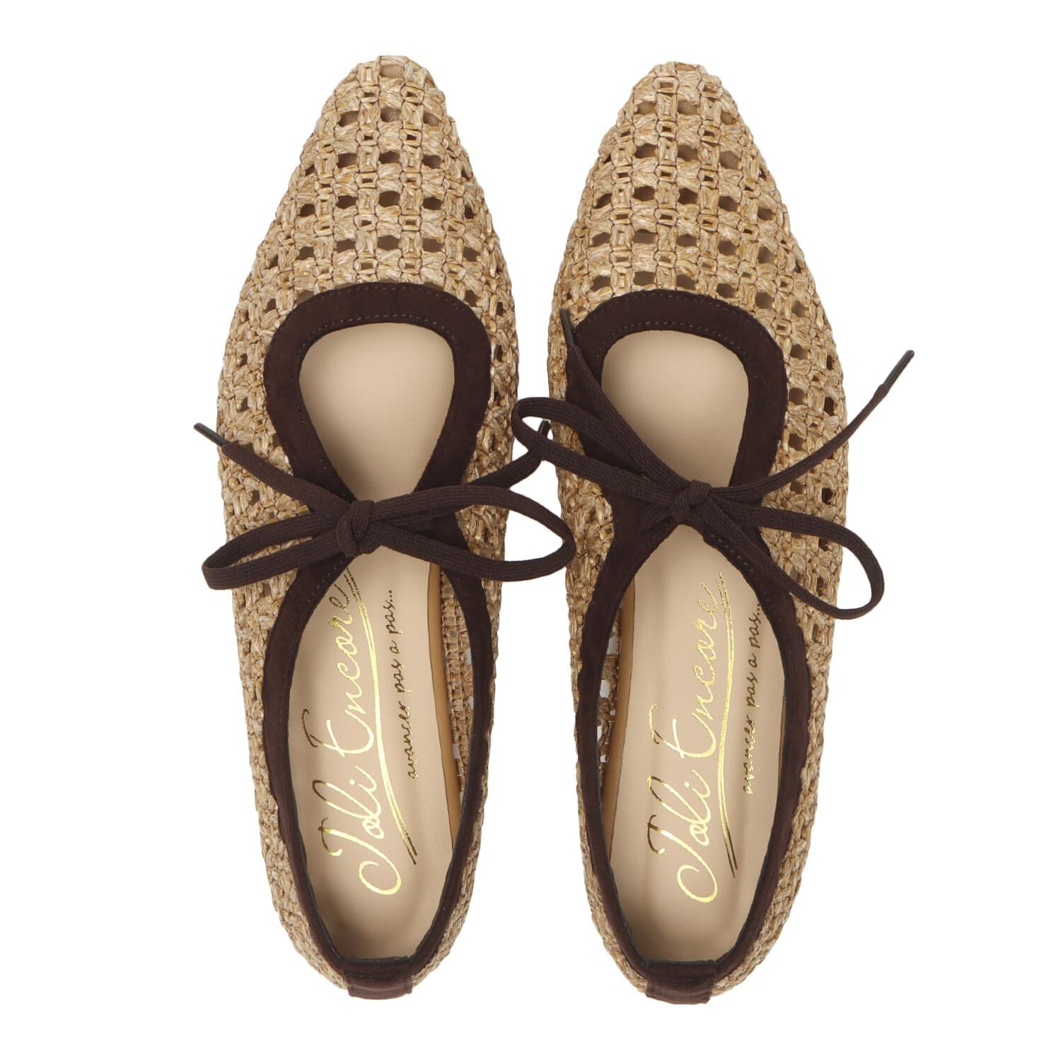 JOLI ENCORE「【JOLI ENCORE(FR)】RAFFIA FLAT PUMPS」|パンプス|