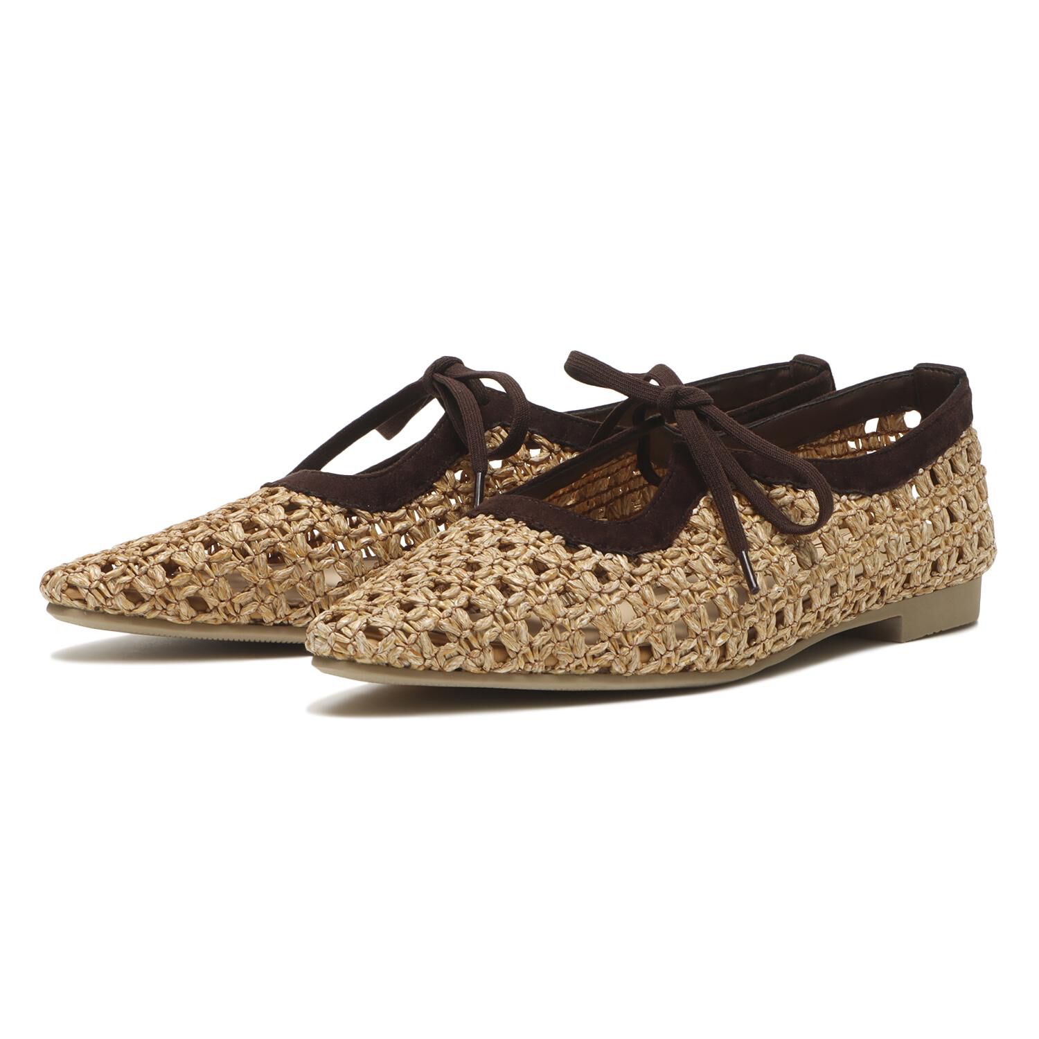 JOLI ENCORE「【JOLI ENCORE(FR)】RAFFIA FLAT PUMPS」|パンプス|