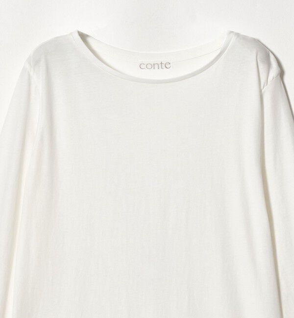 conte「＜conte＞コットン シアー ロングスリーブTシャツ」|Tシャツ・カットソー|