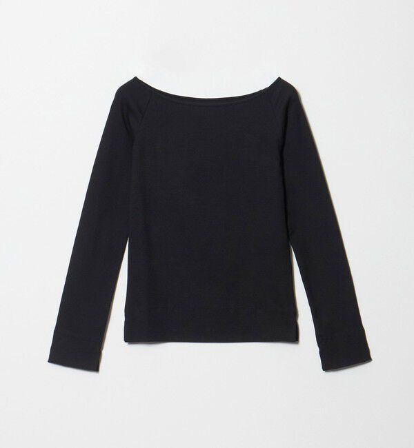 conte「＜conte＞ボートネック ラグランスリーブカットソー」|Tシャツ・カットソー|BLACK