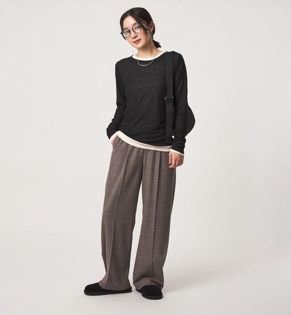 UNITED ARROWS green label relaxing「【WEB限定】＜at ease＞ハイショク レイヤード プルオーバー カットソー」|Tシャツ・カットソー|