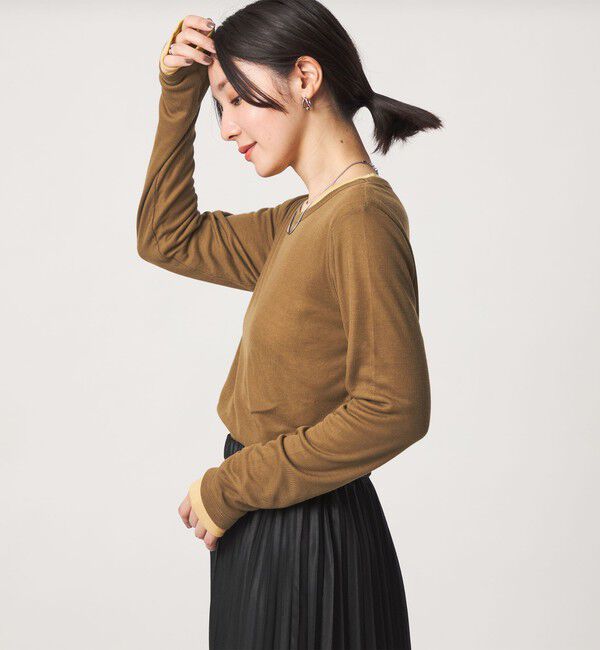 UNITED ARROWS green label relaxing「【WEB限定】＜at ease＞ハイショク レイヤード プルオーバー カットソー」|Tシャツ・カットソー|