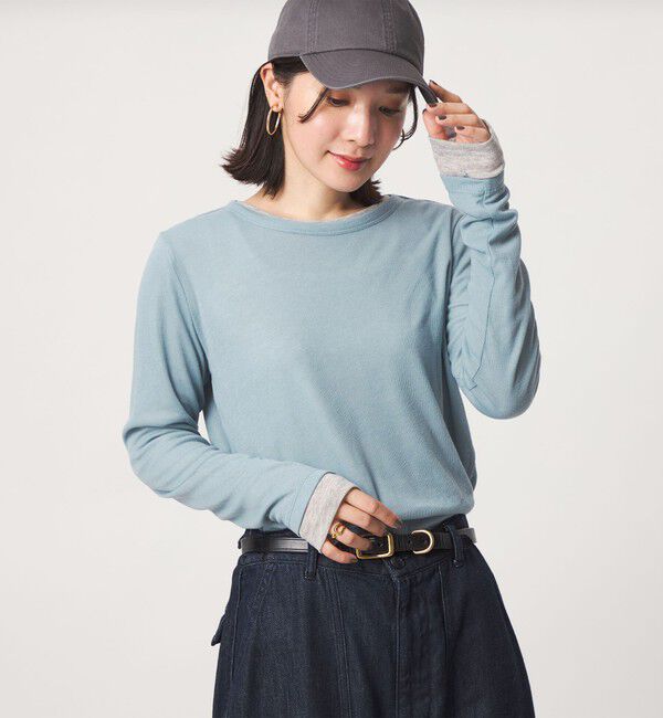 UNITED ARROWS green label relaxing「【WEB限定】＜at ease＞ハイショク レイヤード プルオーバー カットソー」|Tシャツ・カットソー|