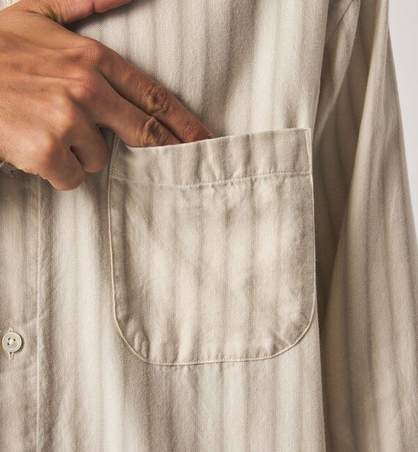 STEVEN ALAN「＜Steven Alan＞ ネル オンブレストライプ レギュラーカラー シャツ LOOSE」|シャツ・ブラウス|