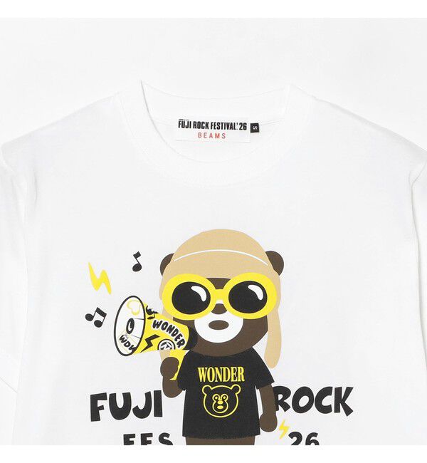 Ray BEAMS 「〈WOMEN〉FUJI ROCK FES'26 / The Wonderful! design works. / GRUNGE MEGAPHONE BEAR T」|Tシャツ・カットソー|