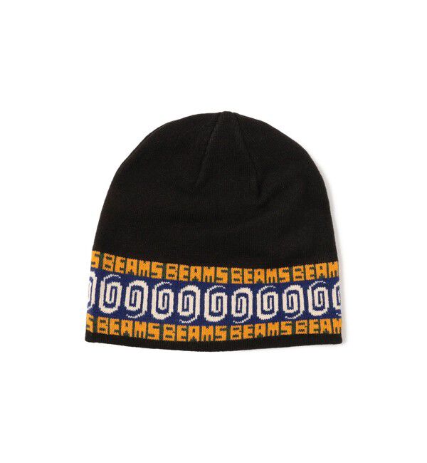 BEAMS「ジャカード シングル ビーニー」|キャップ・キャスケット|BLACK
