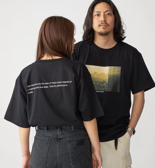 SHIPS「SHIPS: Sheila Rock HOTEL フォト プリント Tシャツ」|Tシャツ・カットソー|