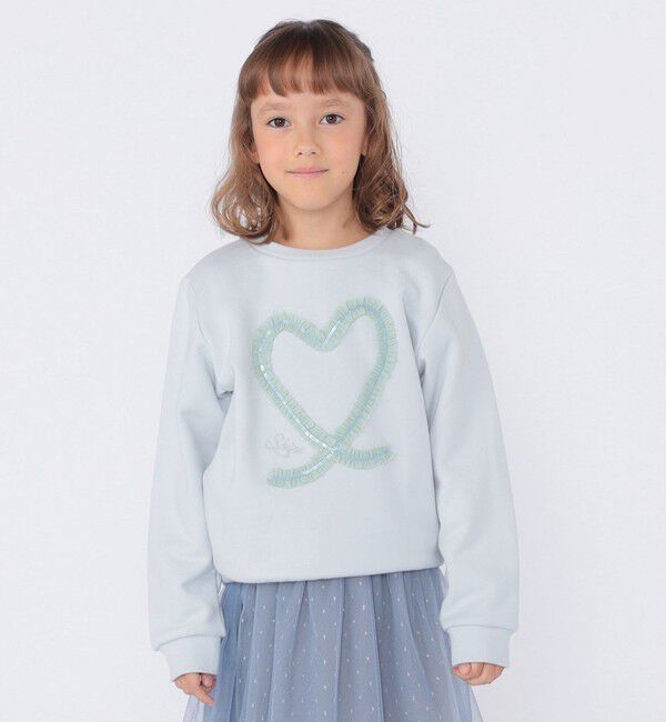 SHIPS KIDS「SHIPS KIDS:100～130cm / スパンコール フリル スウェット」|スウェット・ジャージ|