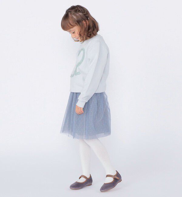SHIPS KIDS「SHIPS KIDS:100～130cm / スパンコール フリル スウェット」|スウェット・ジャージ|