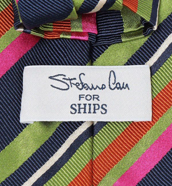SHIPS「【SHIPS別注】Stefano Cau: シルク ジャカード マルチ ストライプ ネクタイ」|ネクタイ・蝶ネクタイ|