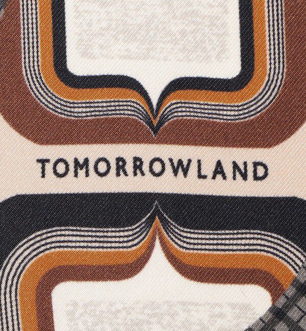 TOMORROWLAND GOODS「TOMORROWLAND シルク レトロジオメトリックフリンジポケットチーフ」|バンダナ・スカーフ|