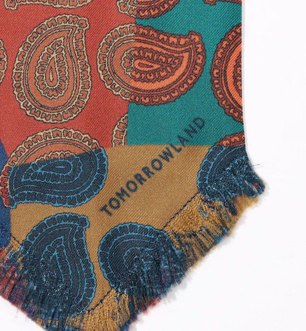TOMORROWLAND GOODS「TOMORROWLAND シルク ペイズリープリント ロングスカーフ」|バンダナ・スカーフ|