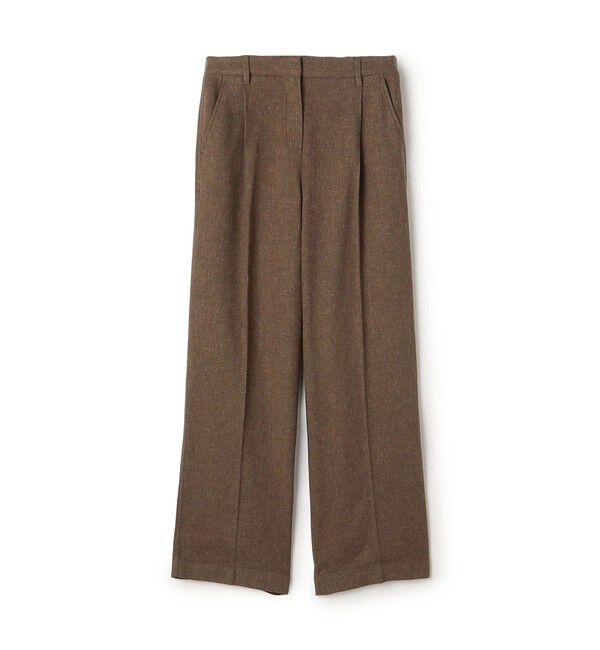 JAMES PERSE「リネンツイルプリーツワイドレッグパンツ WLBT1169」|その他|47 ブラウン
