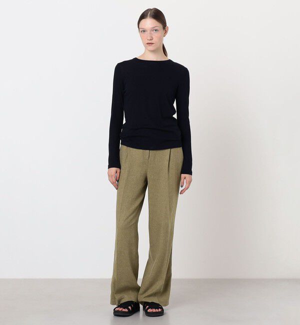 JAMES PERSE「リネンツイルプリーツワイドレッグパンツ WLBT1169」|その他|