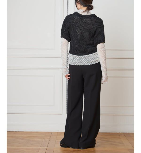 IENA LA BOUCLE「《洗濯機洗い可》IENA LA BOUCLE ソフトダブルクロススラックス」|スラックス|