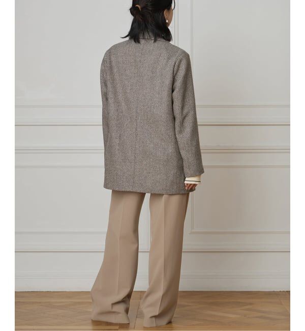IENA LA BOUCLE「《洗濯機洗い可》IENA LA BOUCLE ソフトダブルクロススラックス」|スラックス|