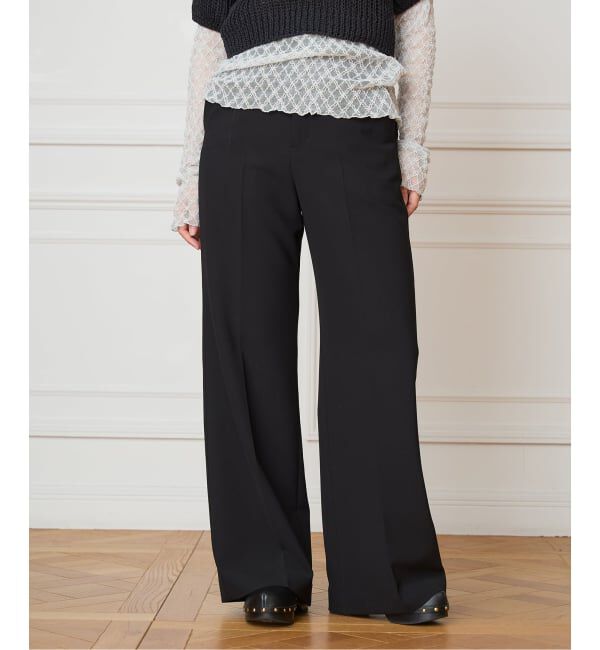 IENA LA BOUCLE「《洗濯機洗い可》IENA LA BOUCLE ソフトダブルクロススラックス」|スラックス|