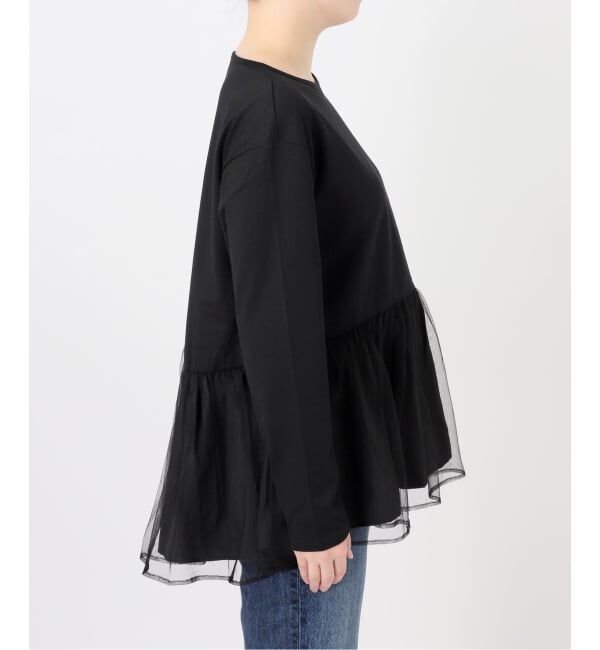 Spick and Span「《追加》チュールコンビフレアプルオーバー」|Tシャツ・カットソー|