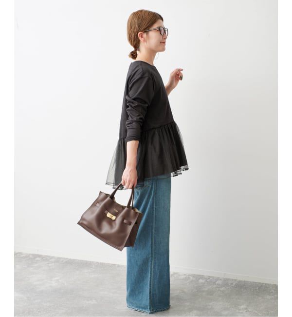 Spick and Span「《追加》チュールコンビフレアプルオーバー」|Tシャツ・カットソー|