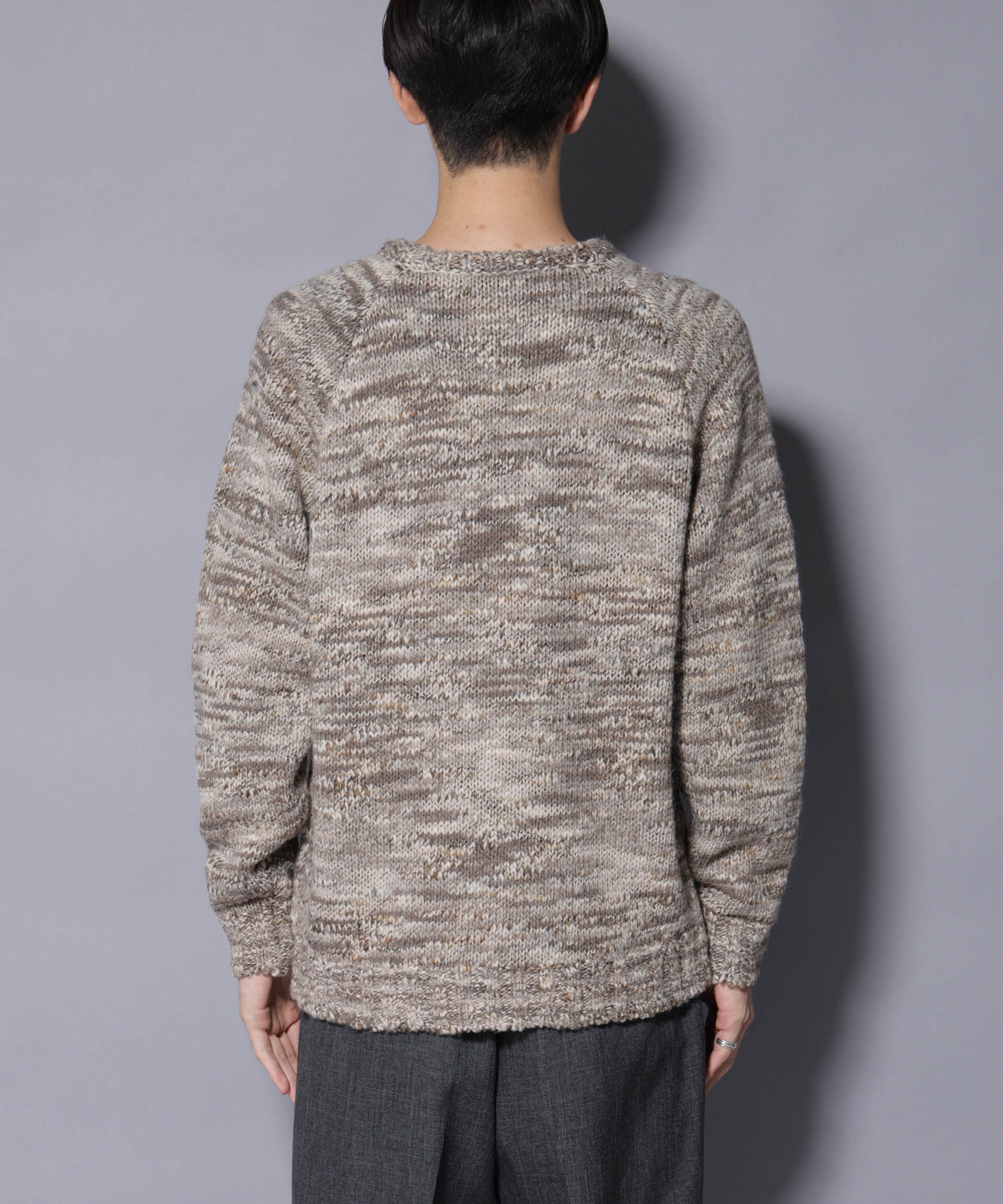nano･universe「｢COFIL｣ PAVONE HOLIDAY メランジクルーネックニット」|ニット・セーター|