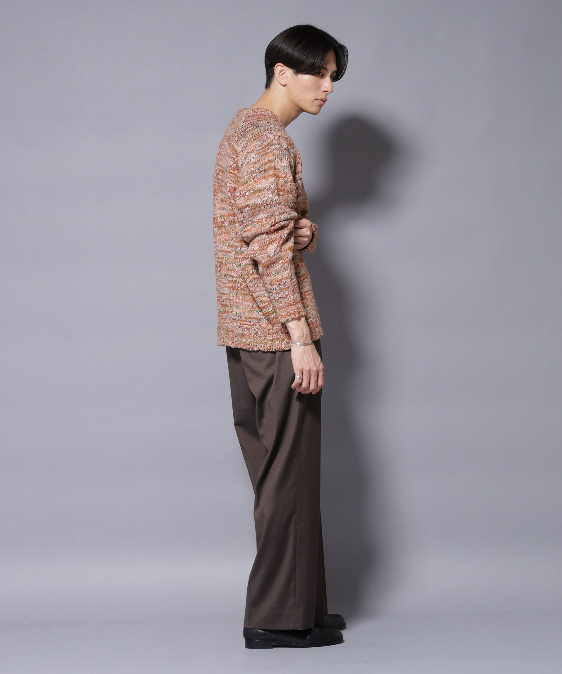 nano･universe「｢COFIL｣ PAVONE HOLIDAY メランジクルーネックニット」|ニット・セーター|