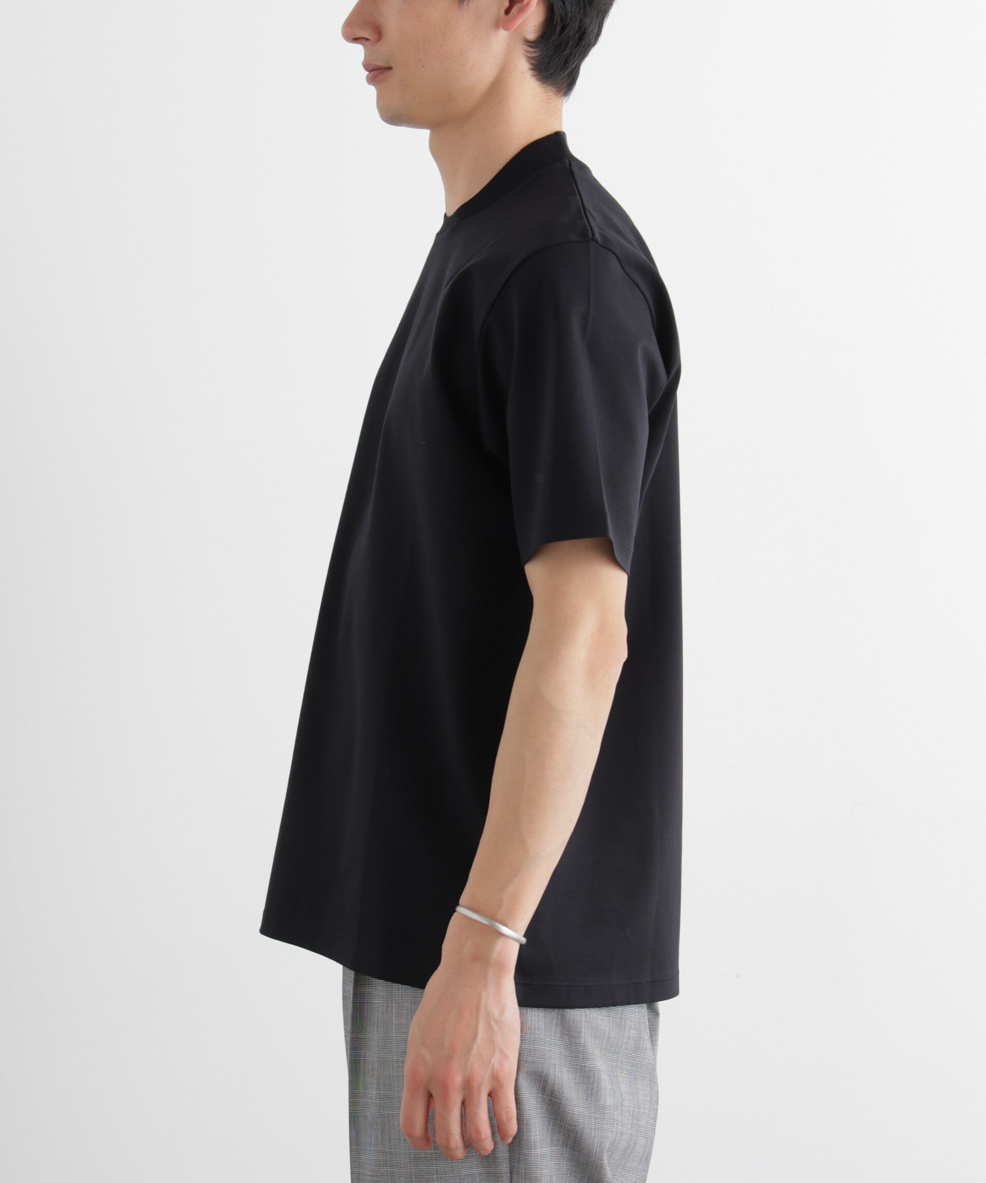 NANO universe「ジャケT(R) プレミアム クルーネック 半袖」|Tシャツ・カットソー|