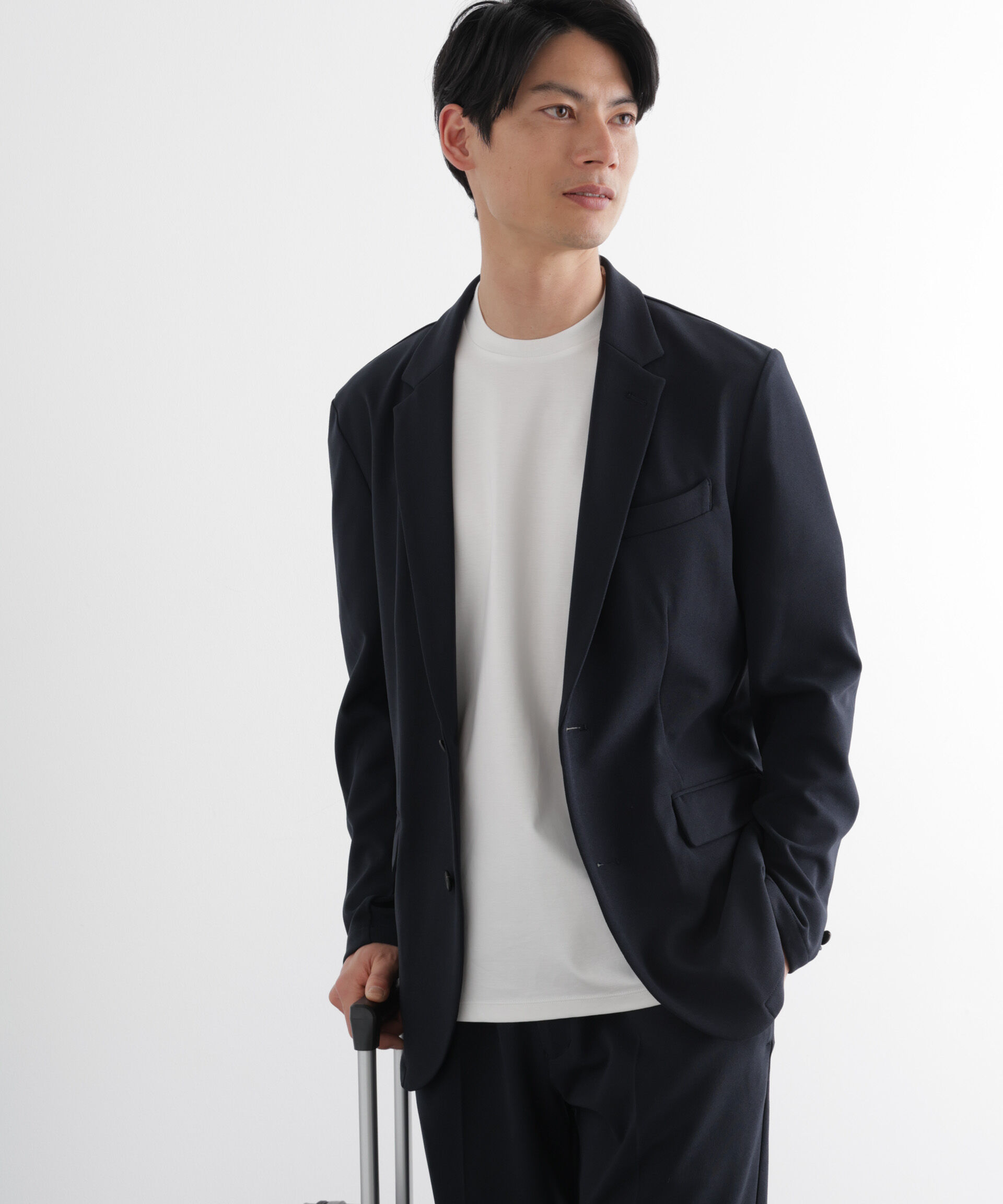 NANO universe「ジャケT(R) プレミアム クルーネック 半袖」|Tシャツ・カットソー|