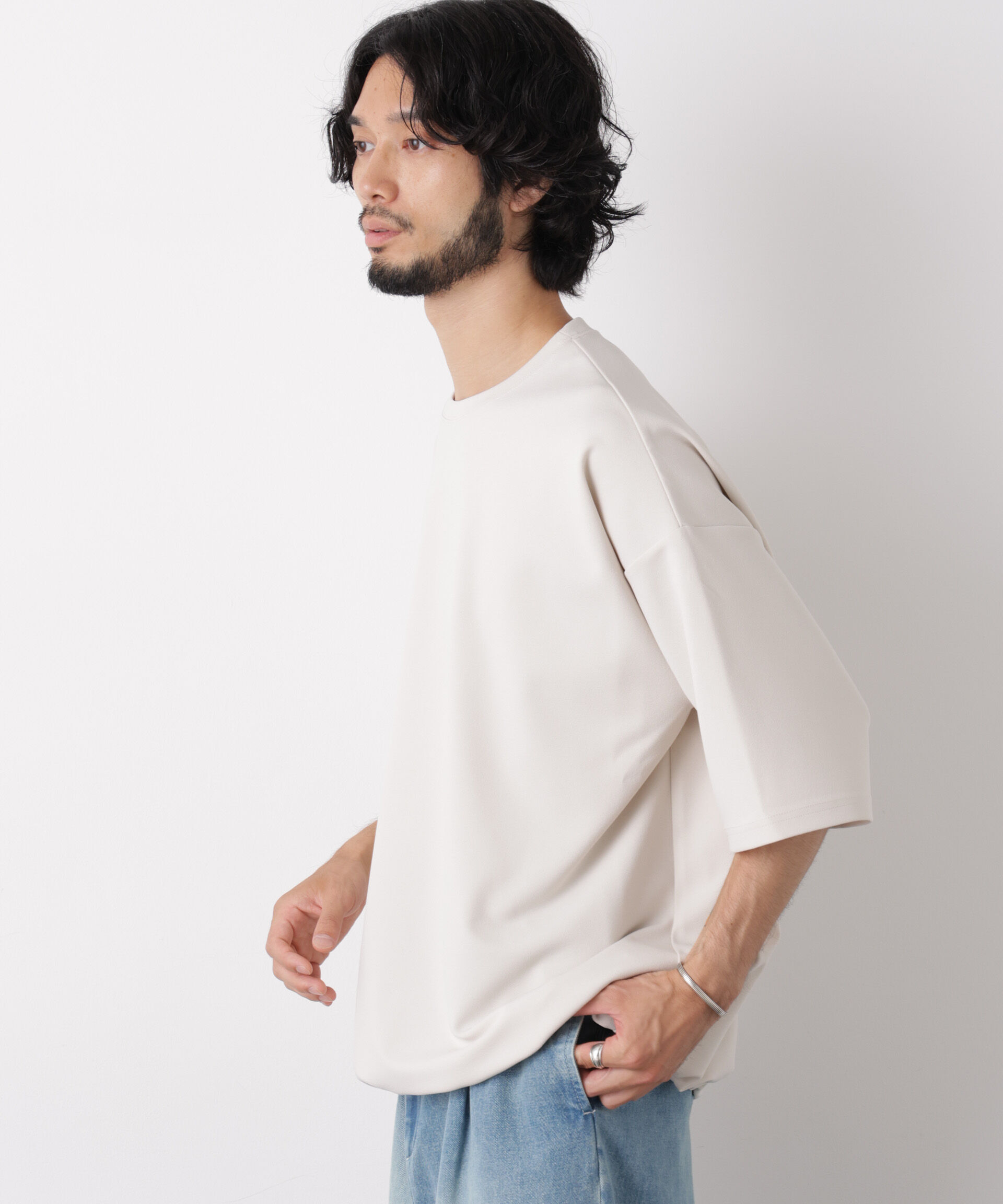 NANO universe「オーバーサイズ ブークレビッグTシャツ 半袖」|Tシャツ・カットソー|