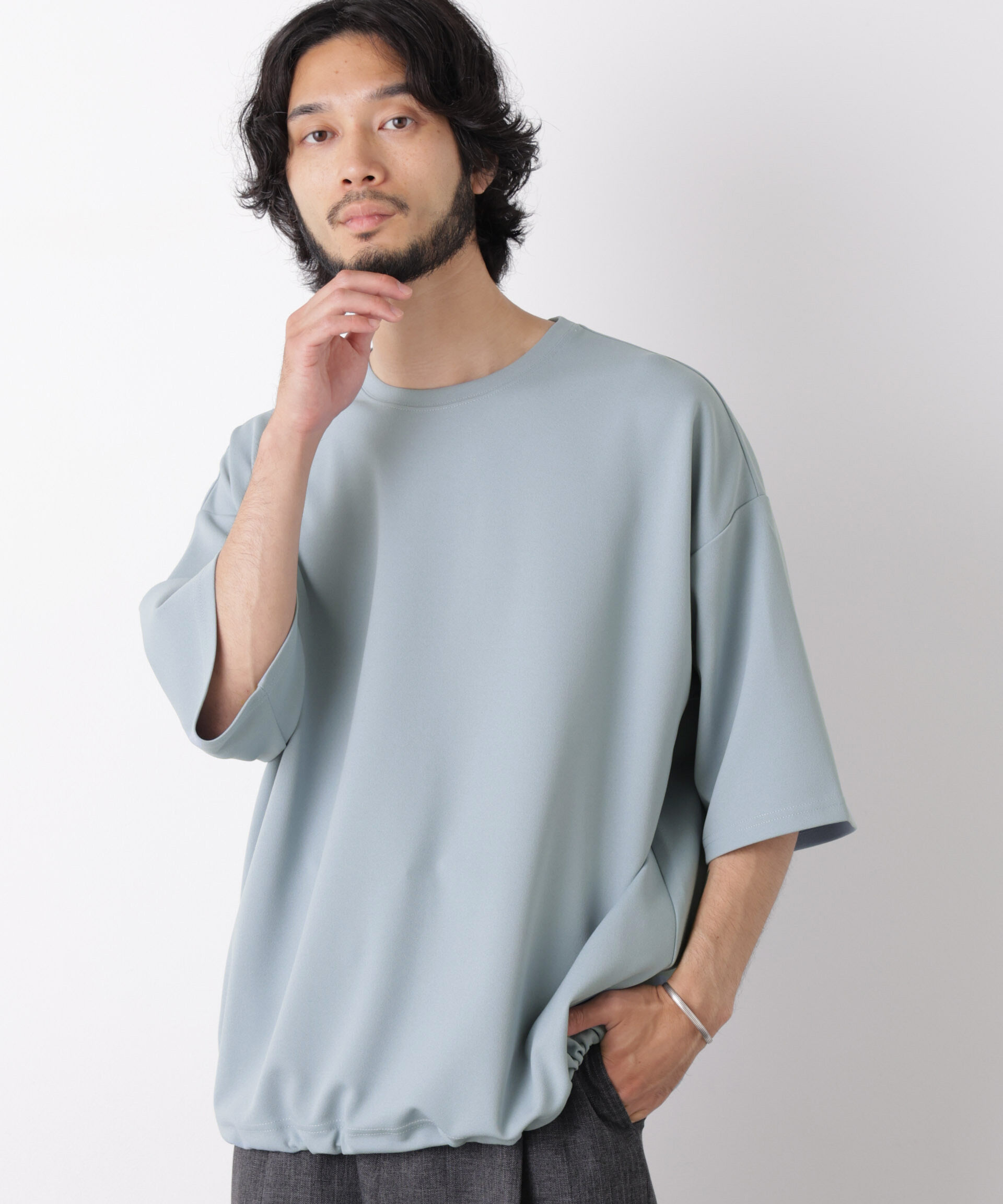 NANO universe「オーバーサイズ ブークレビッグTシャツ 半袖」|Tシャツ・カットソー|