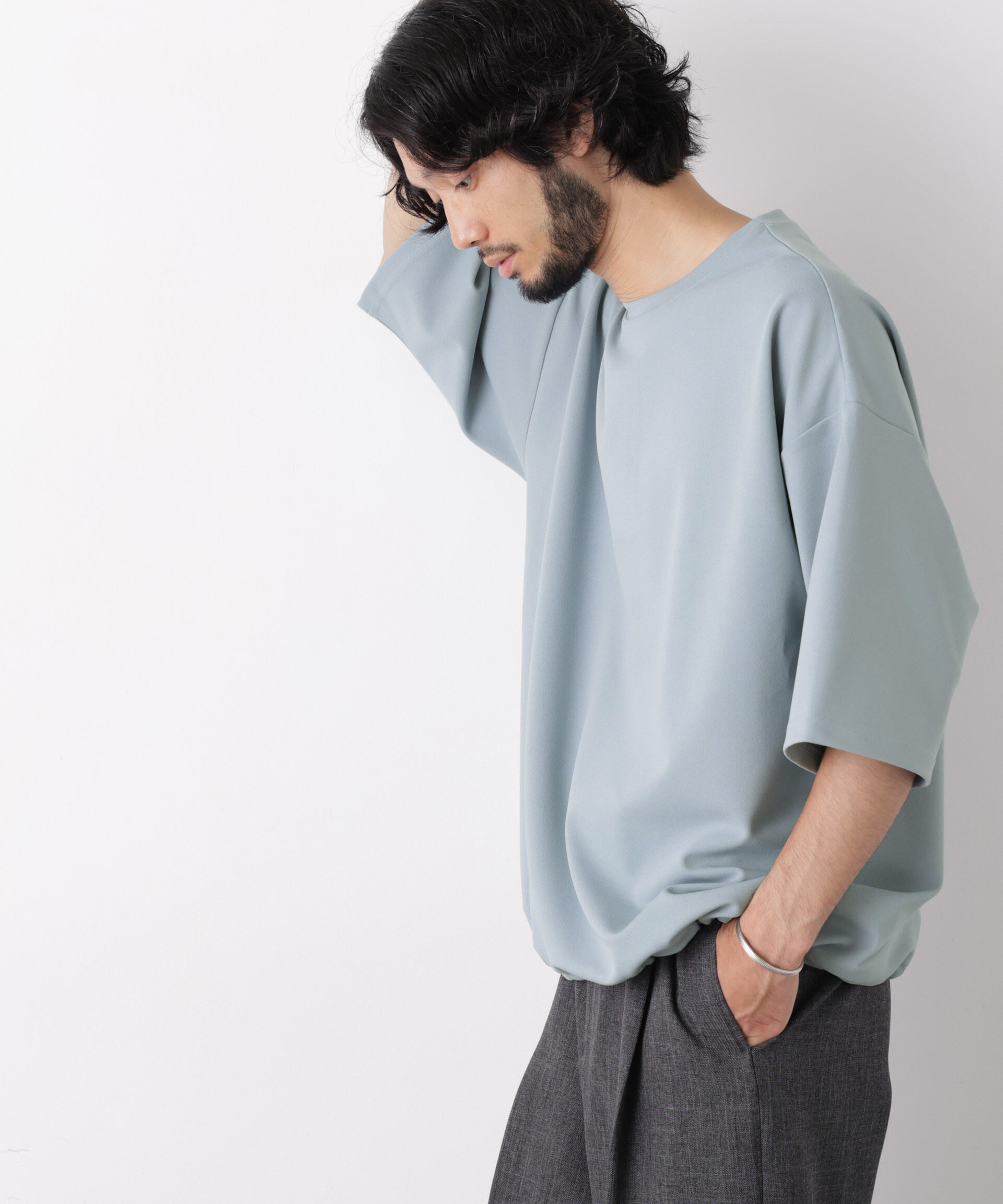 NANO universe「オーバーサイズ ブークレビッグTシャツ 半袖」|Tシャツ・カットソー|