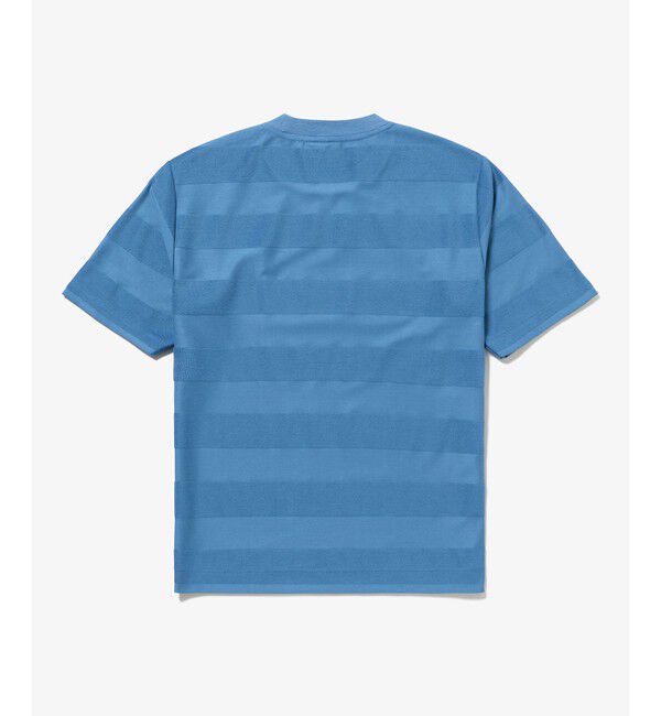 LACOSTE「オーバーサイズ パイル地切り替え同色ボーダーTシャツ」|Tシャツ・カットソー|