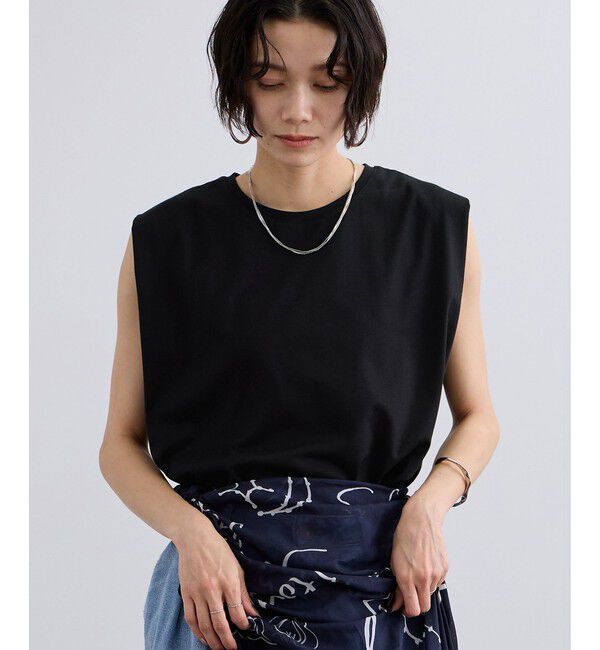 SALON adam et rope'「プリマベールショルダータックノースリーブプルオーバー / UVケア」|Tシャツ・カットソー|