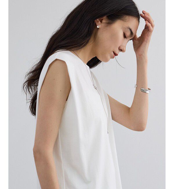 SALON adam et rope'「プリマベールショルダータックノースリーブプルオーバー / UVケア」|Tシャツ・カットソー|