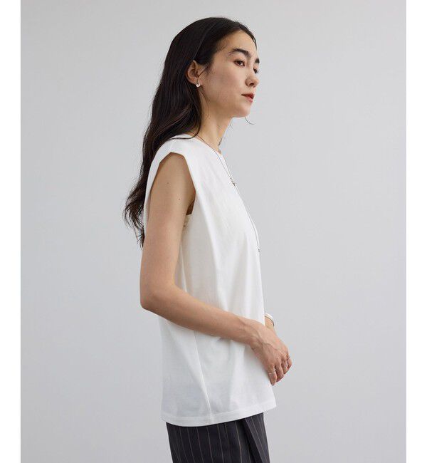 SALON adam et rope'「プリマベールショルダータックノースリーブプルオーバー / UVケア」|Tシャツ・カットソー|