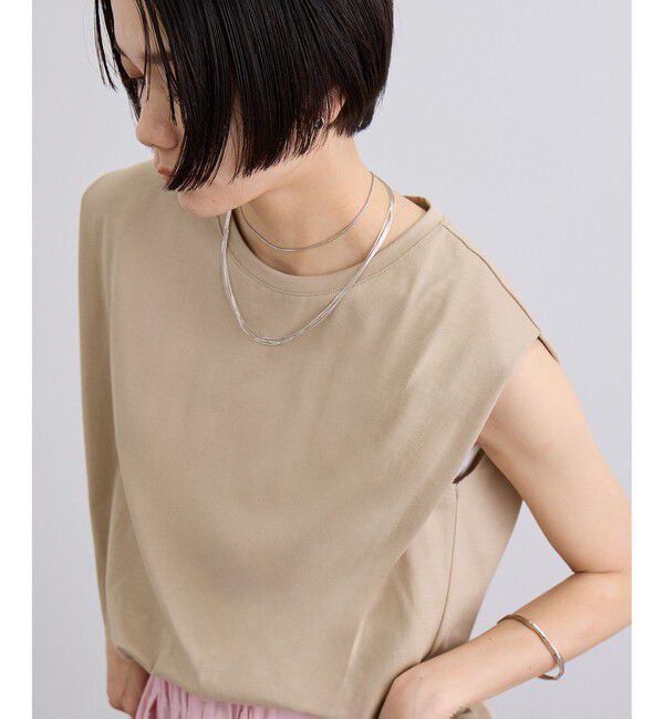 SALON adam et rope'「プリマベールショルダータックノースリーブプルオーバー / UVケア」|Tシャツ・カットソー|