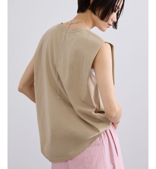 SALON adam et rope'「プリマベールショルダータックノースリーブプルオーバー / UVケア」|Tシャツ・カットソー|
