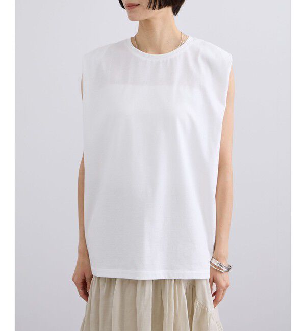 SALON adam et rope'「プリマベールショルダータックノースリーブプルオーバー / UVケア」|Tシャツ・カットソー|