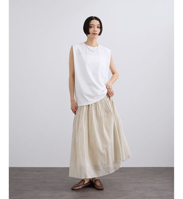 SALON adam et rope'「プリマベールショルダータックノースリーブプルオーバー / UVケア」|Tシャツ・カットソー|