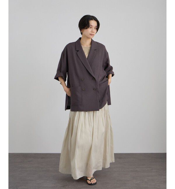 SALON adam et rope'「プリマベールショルダータックノースリーブプルオーバー / UVケア」|Tシャツ・カットソー|