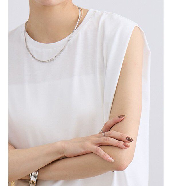 SALON adam et rope'「プリマベールショルダータックノースリーブプルオーバー / UVケア」|Tシャツ・カットソー|