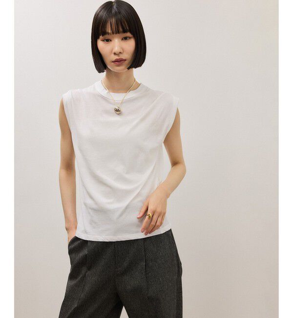 ADAM ET ROPE'「ULTIMAノースリーブTee」|Tシャツ・カットソー|ホワイト(10)