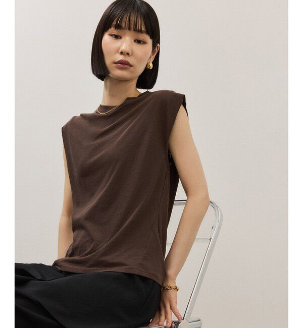 ADAM ET ROPE'「ULTIMAノースリーブTee」|Tシャツ・カットソー|ブラウン系(23)