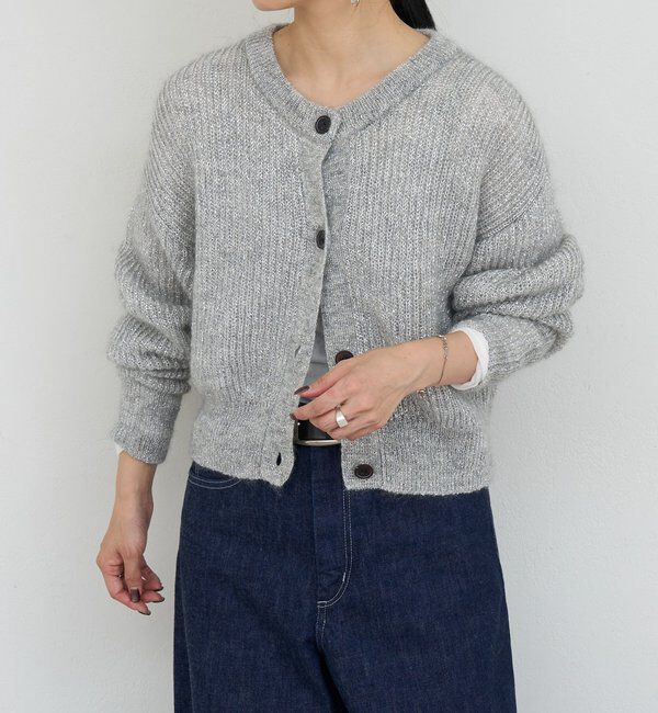  「《キッドモヘア》ラメニットカーディガン」|カーディガン|