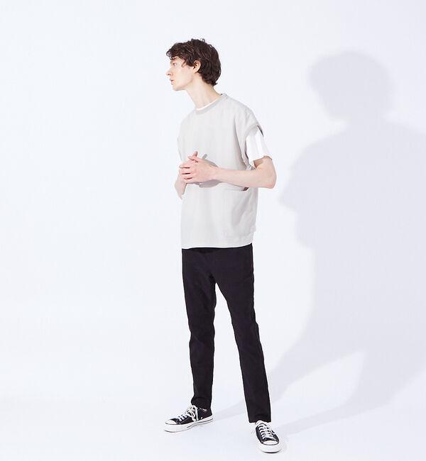 ABAHOUSE「【Comfortable】ダブルポケット ベスト / ノースリーブ Tシャツ」|ベスト・ジレ|