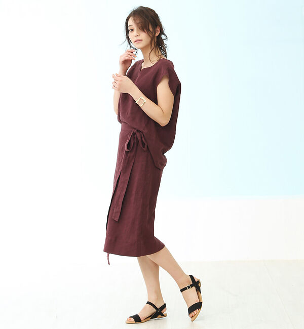 Rouge vif「麻製品染スカート」|スカート|